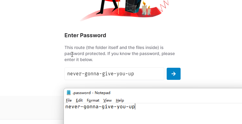 What to write inside .password